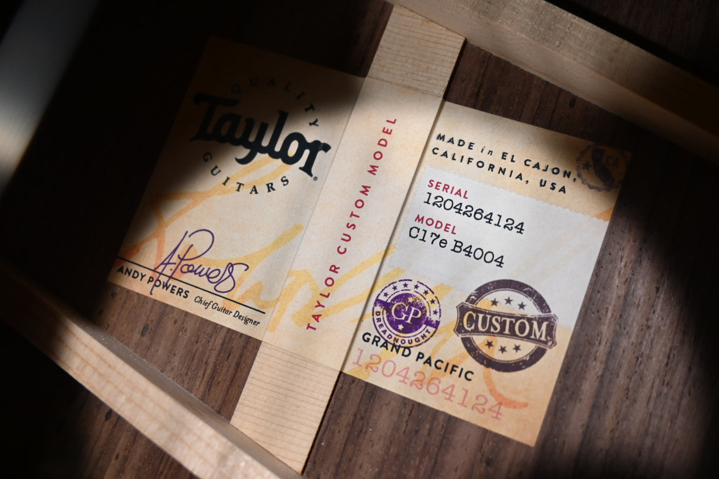 Taylor Custom GP Grand Pacific Catch #Me Lutz Spruce/Rosewood Guitar #4124 - Danville Music