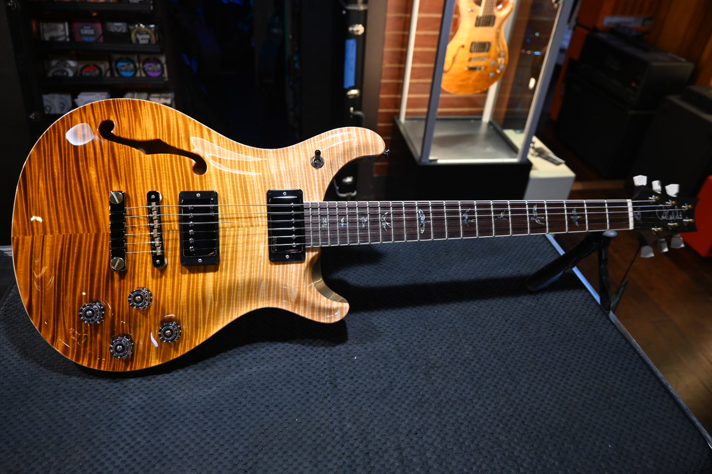 PRS Wood Library McCarty 594 Semi-Hollow Danville Music 35th Anniversary Artist Grade - Gold Storm Fade Guitar #2876