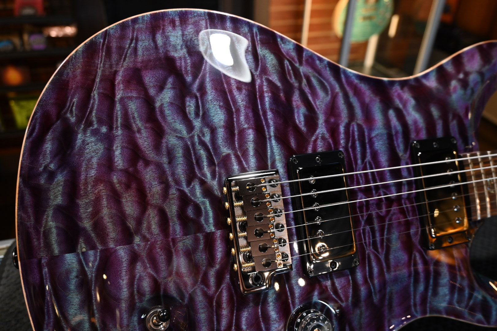 PRS Wood Library DGT 10-Top Quilt - Violet/Color Shift Sparkle Guitar #2066 - Danville Music