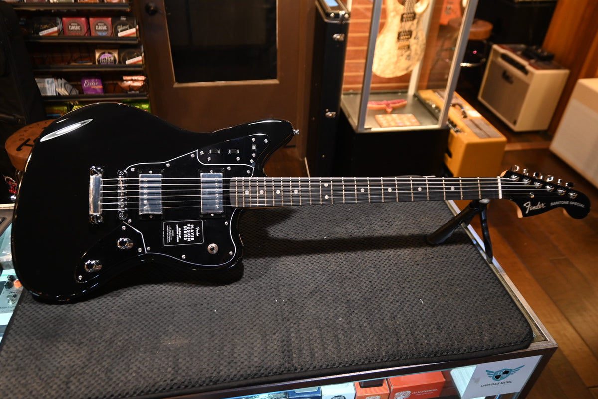 Fender Limited Edition Player Fusion Jaguar Baritone Special - Black Guitar #7311