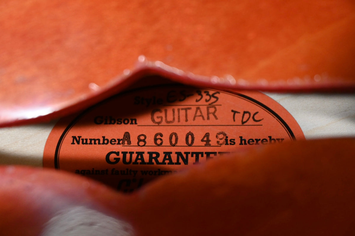 Gibson Custom Shop 1958 ES-335 Reissue Murphy Lab Heavy Aged - Watermelon Cherry Guitar #0049