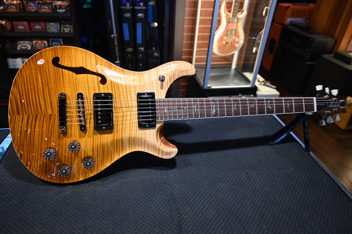 PRS Wood Library McCarty 594 Semi-Hollow Danville Music 35th Anniversary Artist Grade - Gold Storm Fade Guitar #2870