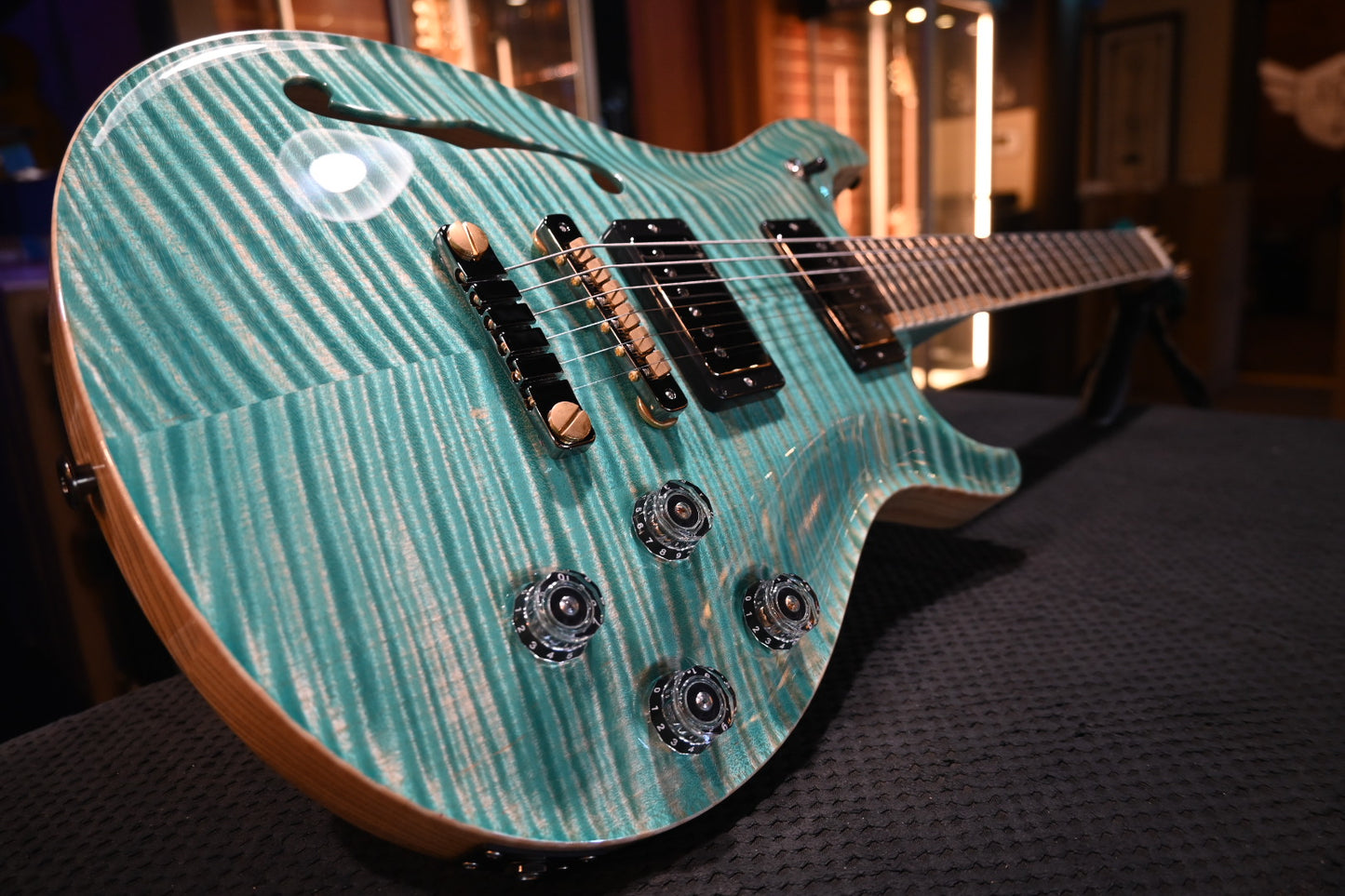 PRS Wood Library McCarty 594 Semi-Hollow Danville Music 35th Anniversary Artist Top - Bahamian Blue Guitar #8199 - Danville Music