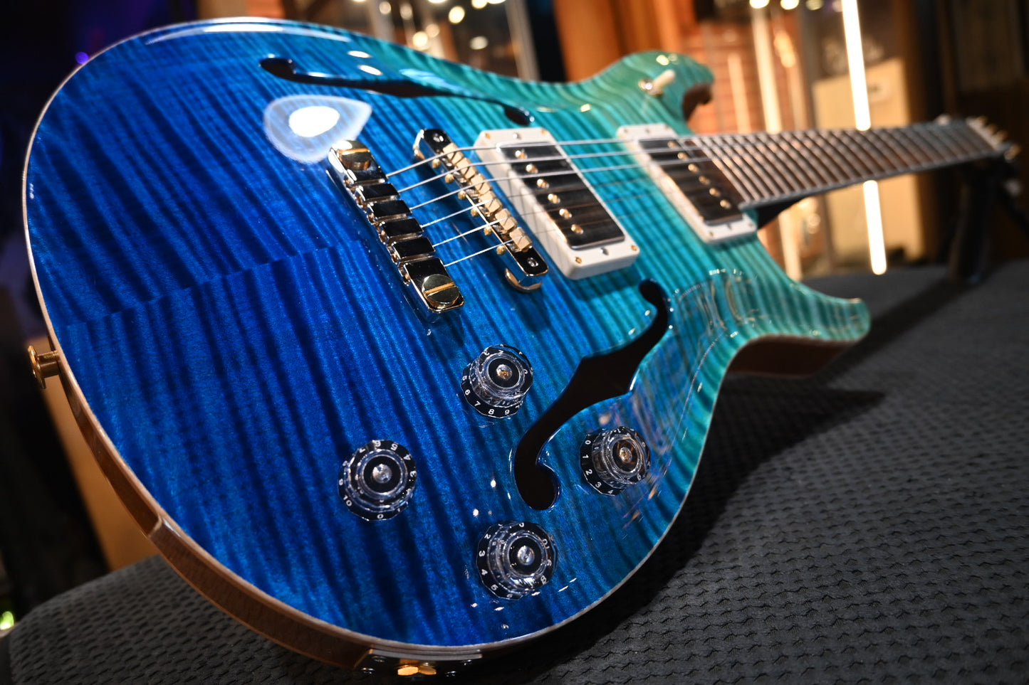 PRS Wood Library McCarty 594 Hollowbody II 10-Top Brazilian Rosewood - Blue Fade Guitar #1911