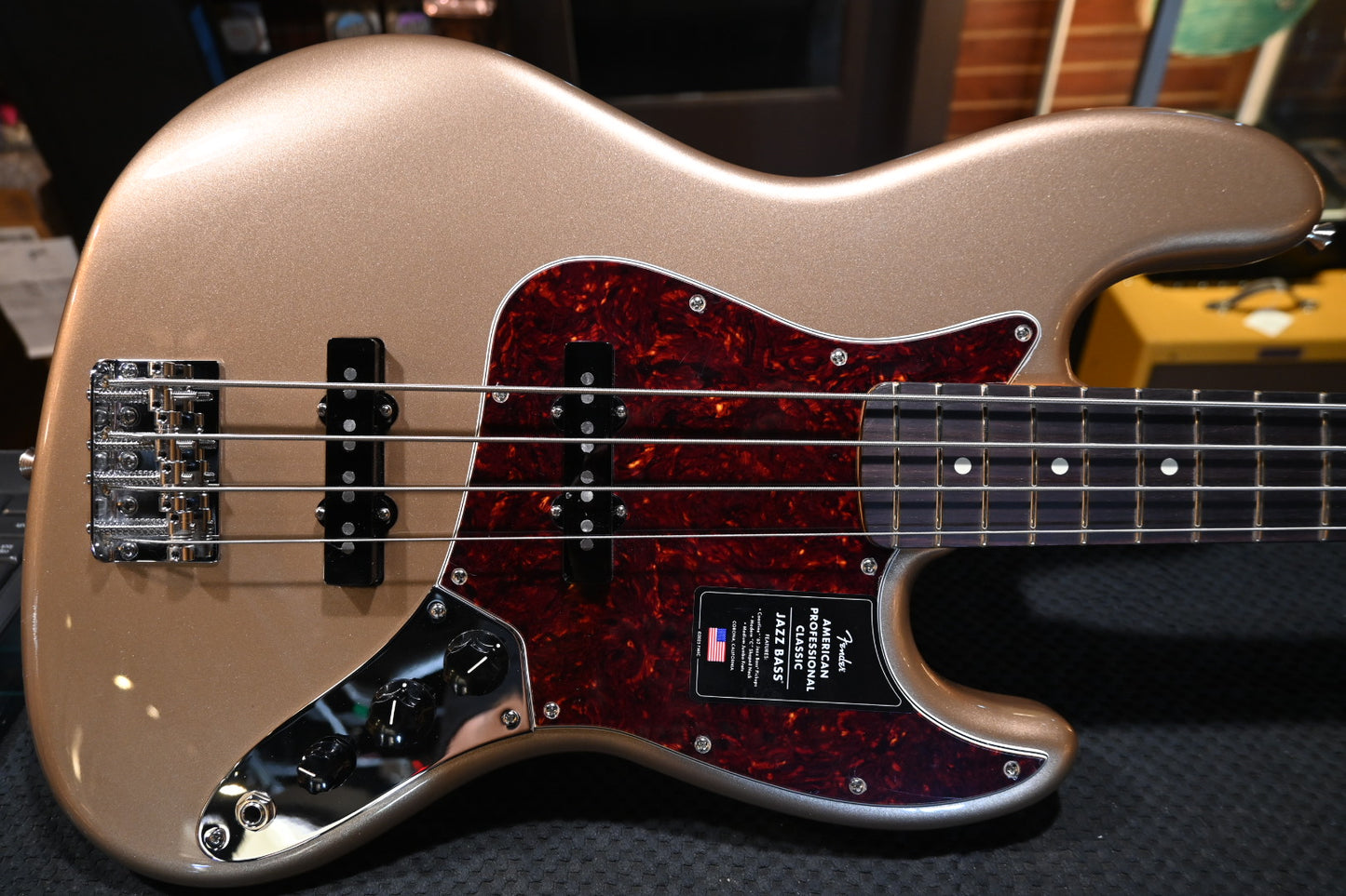 Fender American Classic Jazz Bass - Faded Firemist Gold Guitar #2077