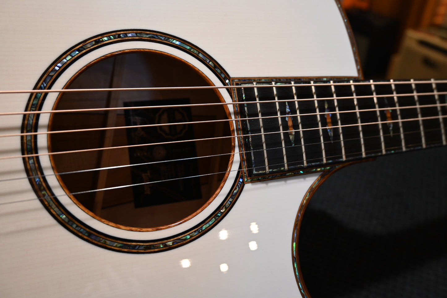 Taylor Custom GC Grand Concert 12-Fret Lutz Spruce/Quilt Maple Catch #6 - Trans White/Lilac Wine Guitar #6096