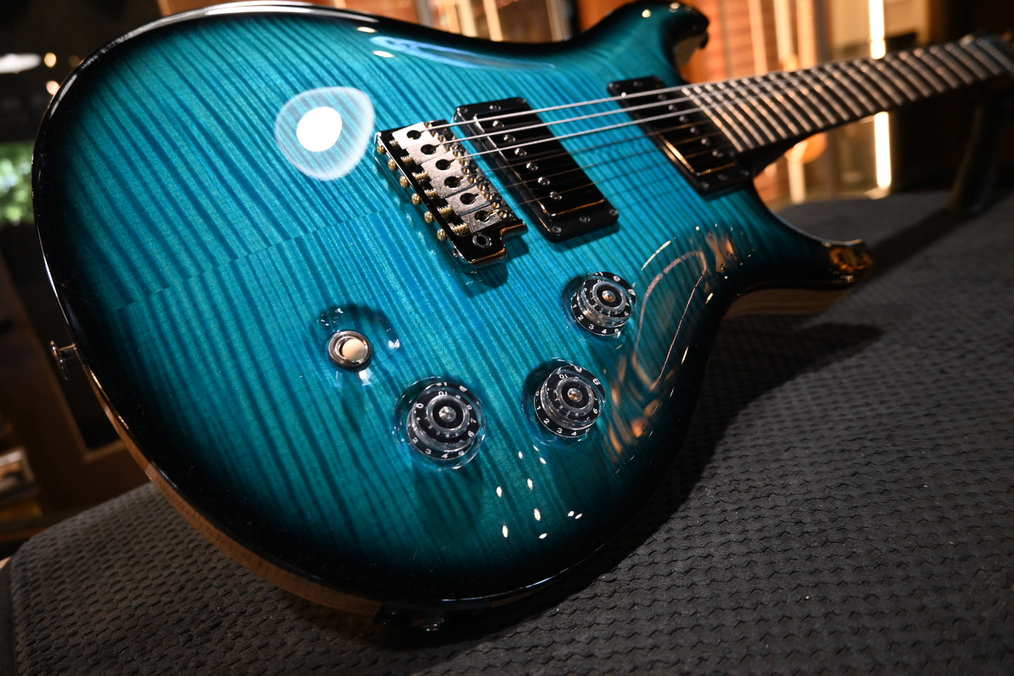 PRS Wood Library DGT 10-Top - Carroll Blue Smokeburst Guitar #2556 - Danville Music