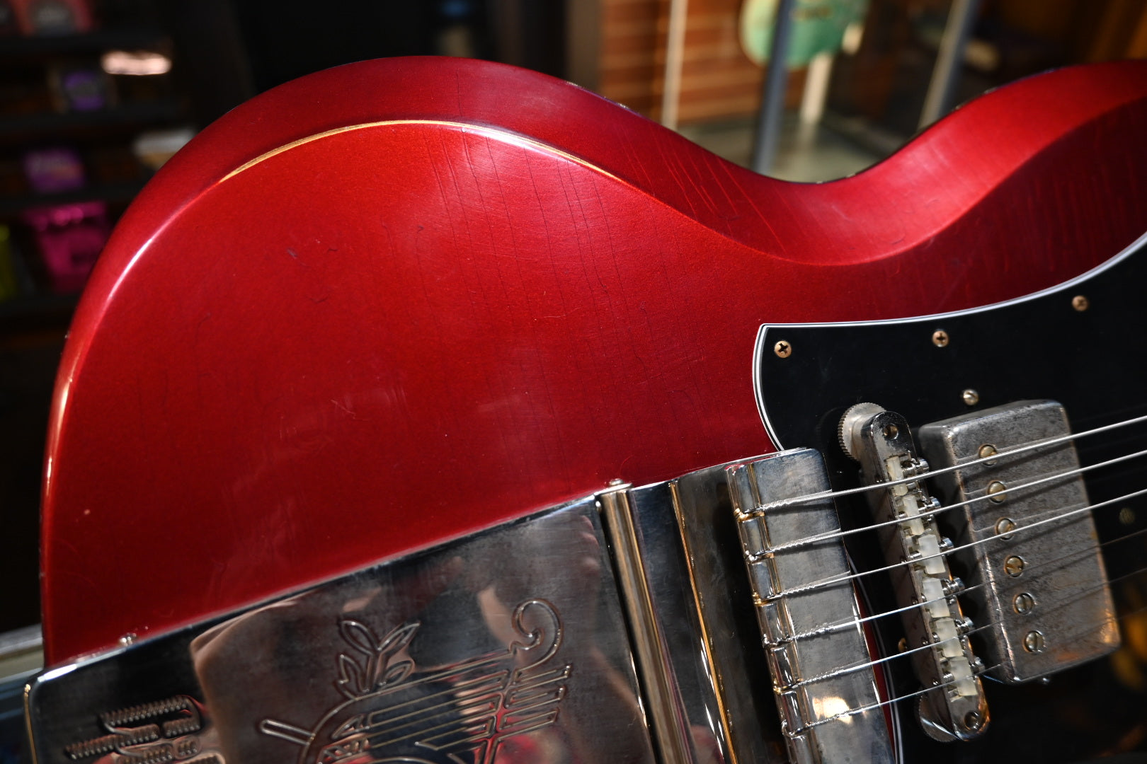 Gibson Custom Shop 1964 SG Standard Reissue Batwing Light Aged - Sparkling Burgundy Guitar #5704 - Danville Music
