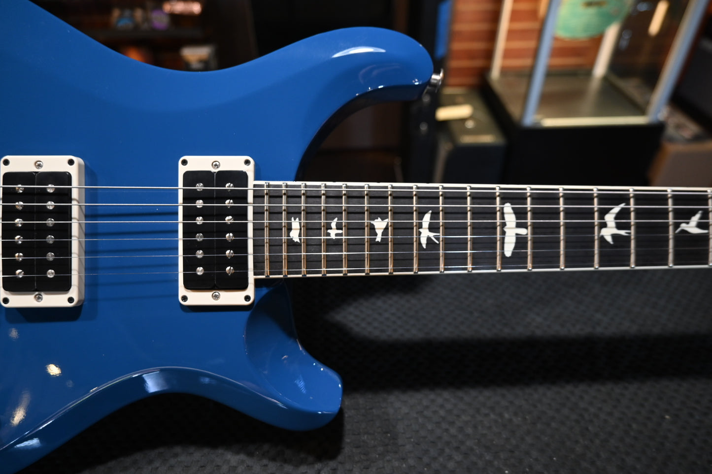 PRS Wood Library S2 McCarty 594 Thinline 85/15s and Ebony Board - Space Blue Guitar #5487 - Danville Music