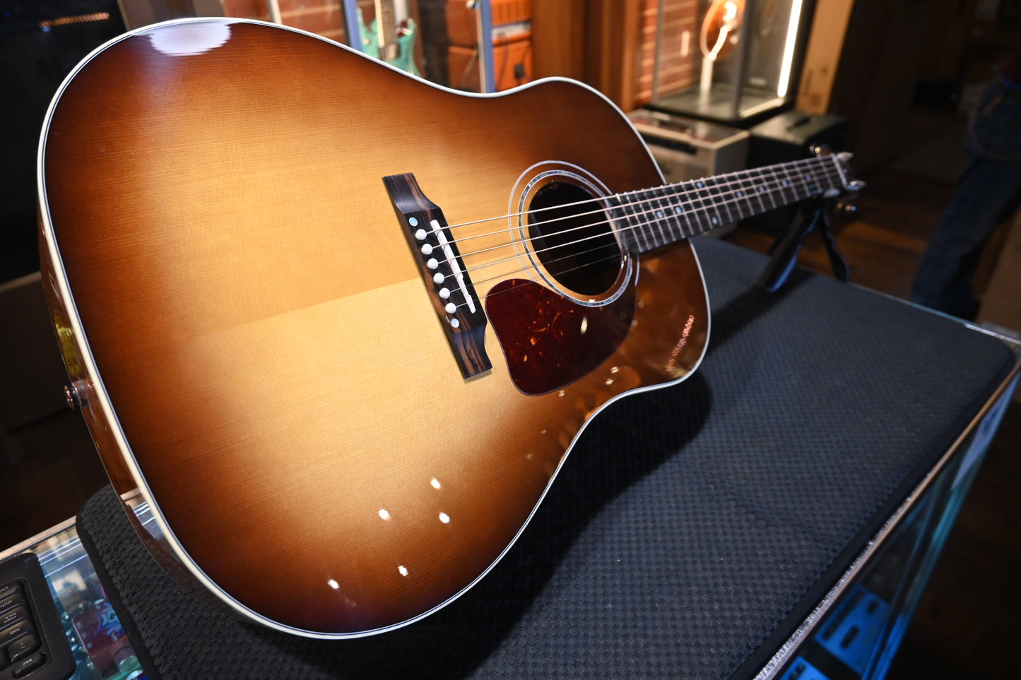 Gibson Custom Shop J-45 Koa Carpathian Spruce - Honeyburst Guitar #5086