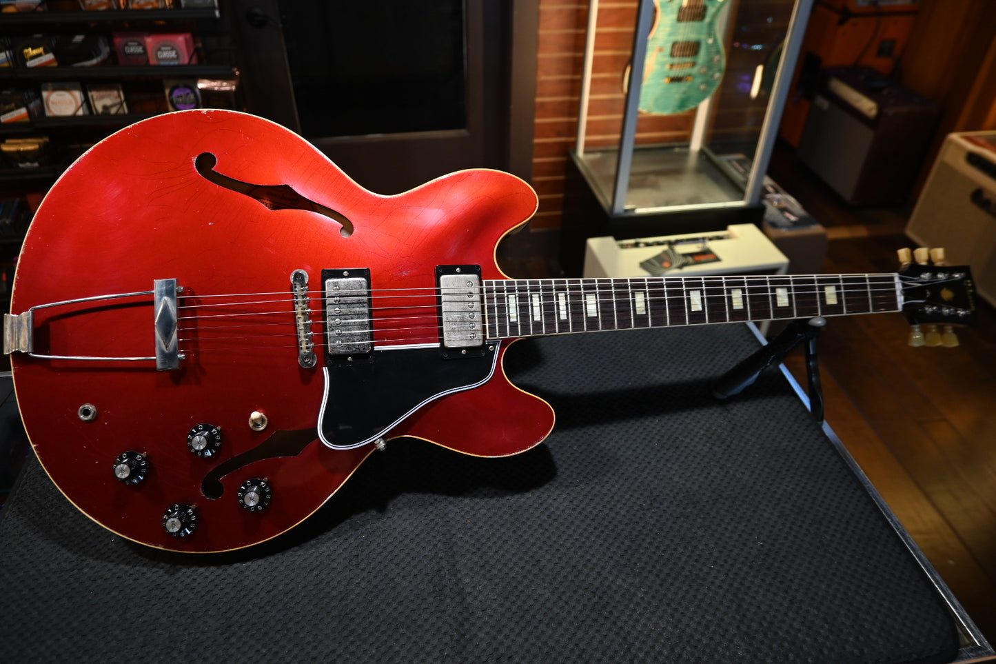 Gibson Custom Shop 1964 ES-335 Reissue Light Aged - Sparkling Burgundy Guitar #0735 - Danville Music