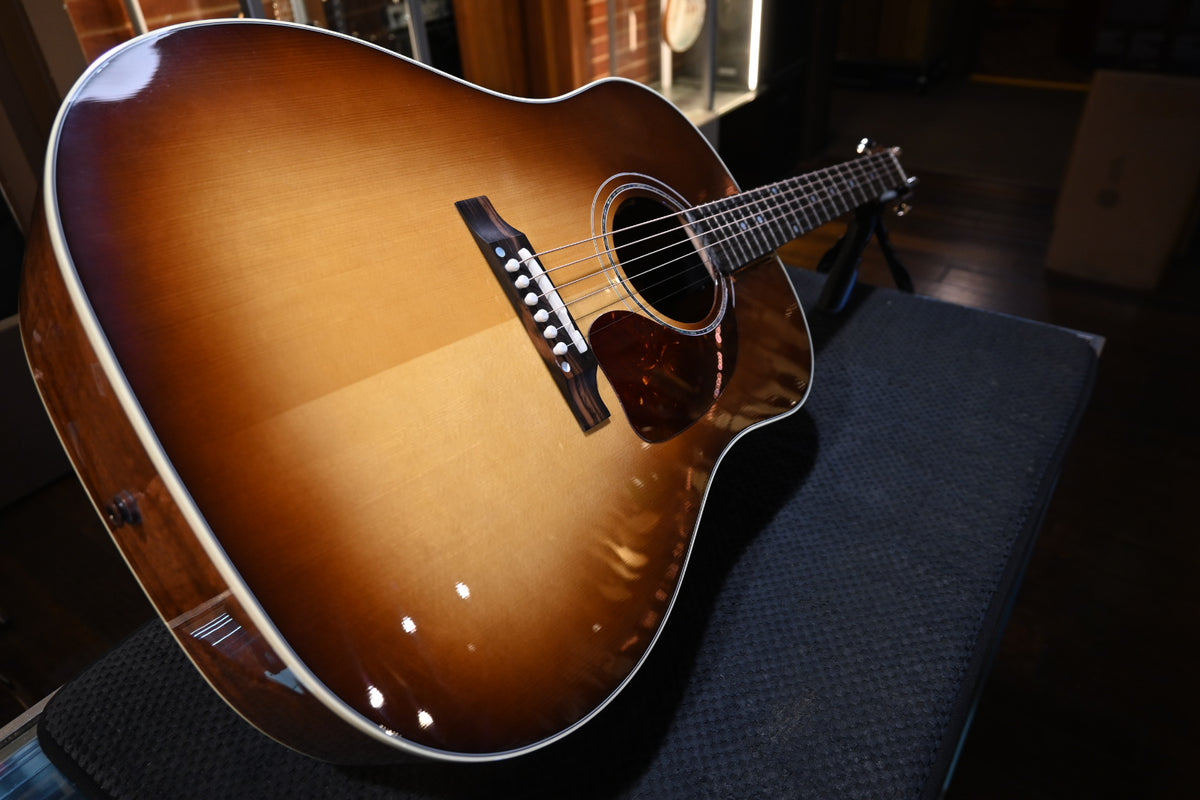 Gibson Custom Shop J-45 Koa Carpathian Spruce - Honeyburst Guitar #5086