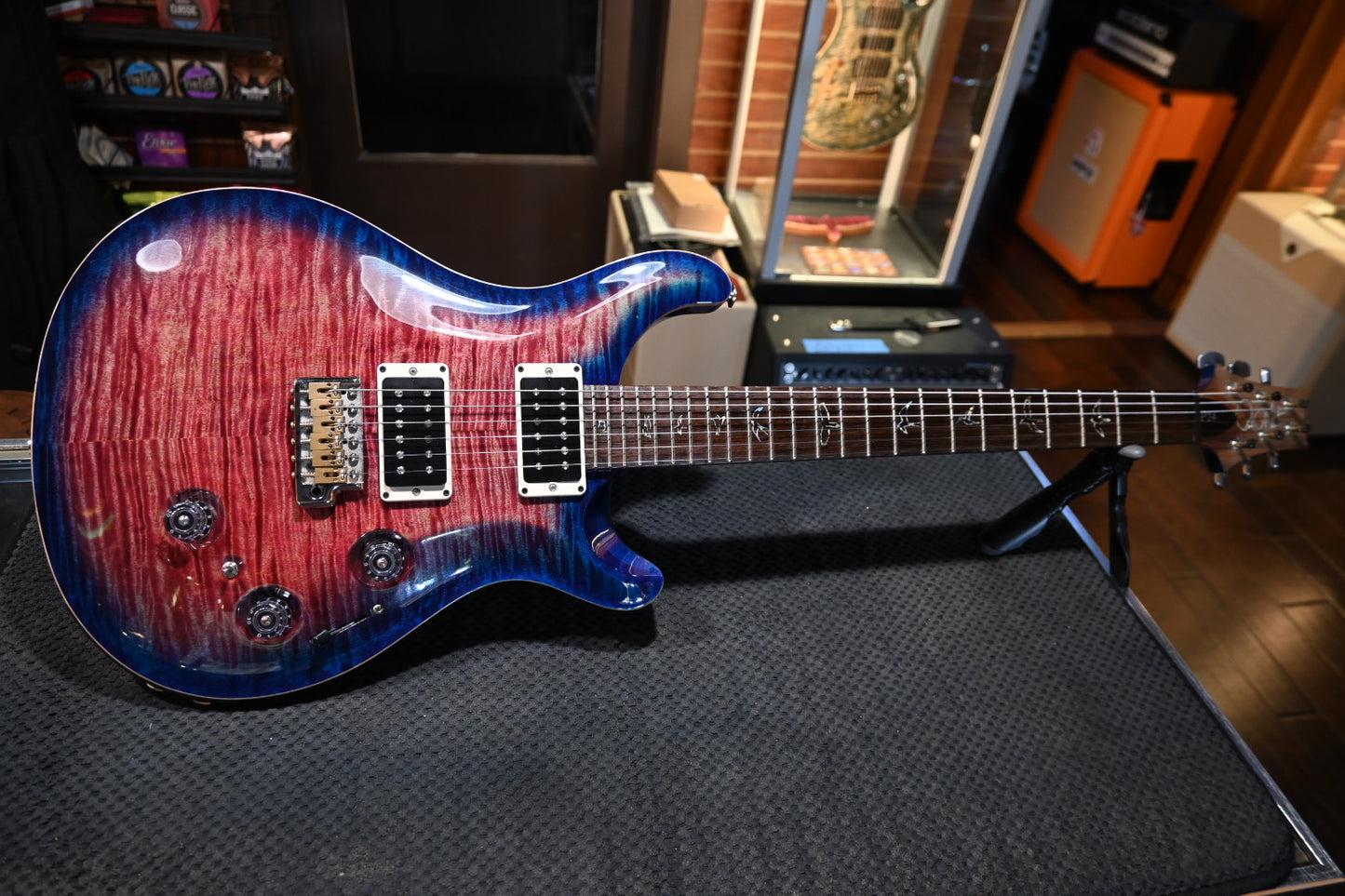 PRS Wood Library Custom 24 Piezo Brazilian 2014 - Violet Blue Burst Guitar #2544