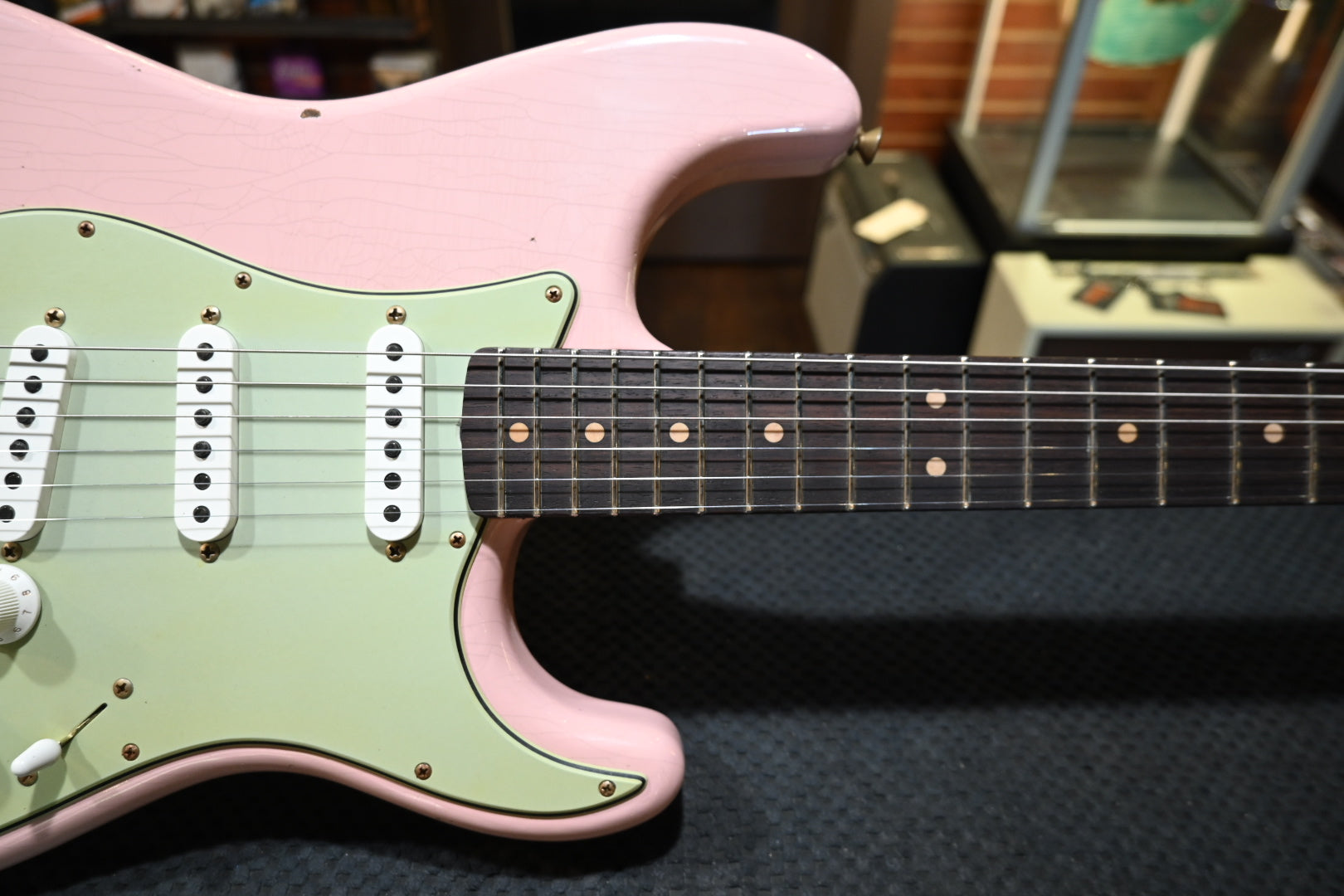 Fender Custom Shop 1963 Stratocaster Roasted Ash Relic - Shell Pink Guitar #8949 - Danville Music