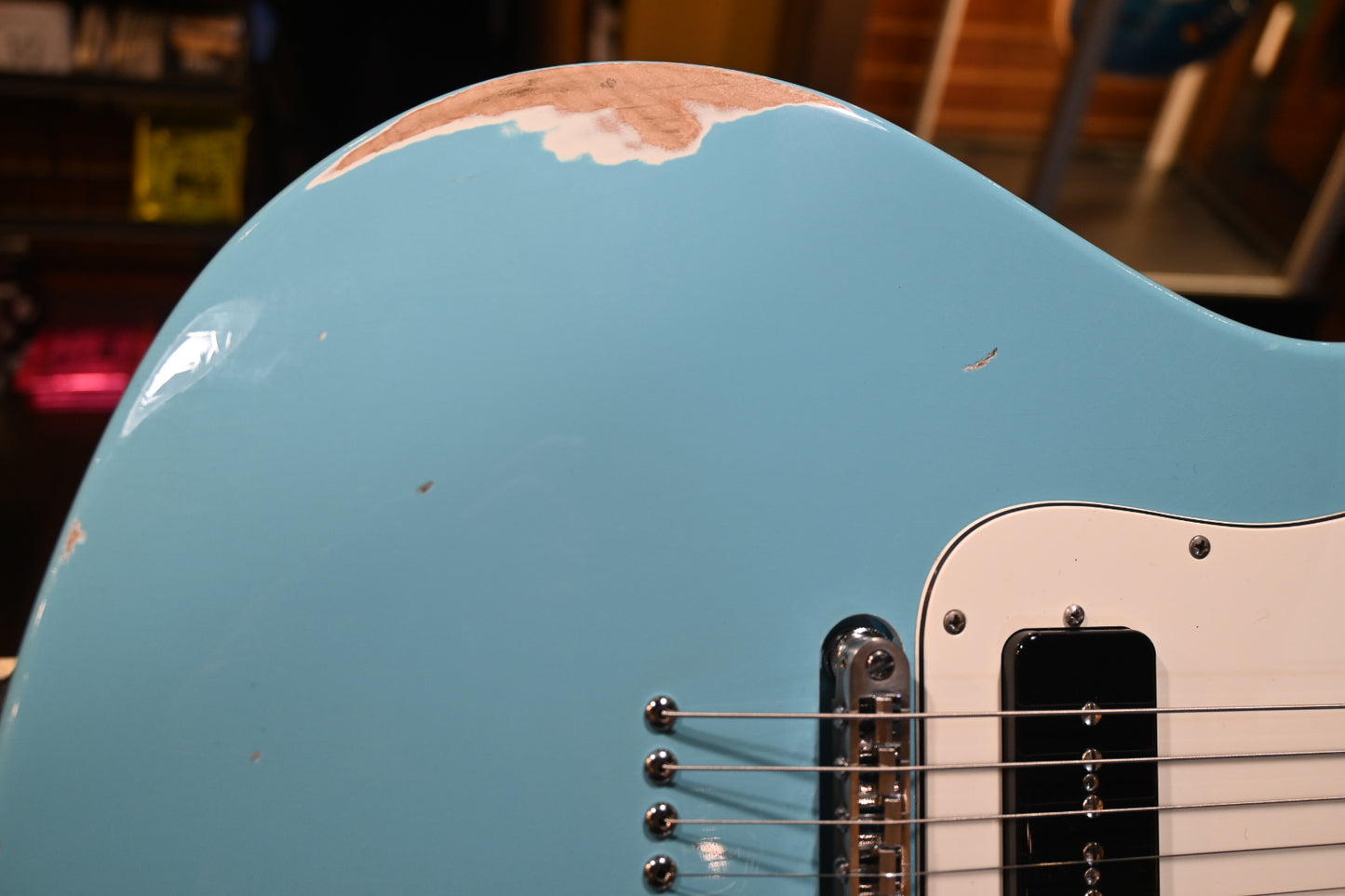 Suhr Custom Classic JM Antique - Daphne Blue Guitar #5075 USED - Danville Music