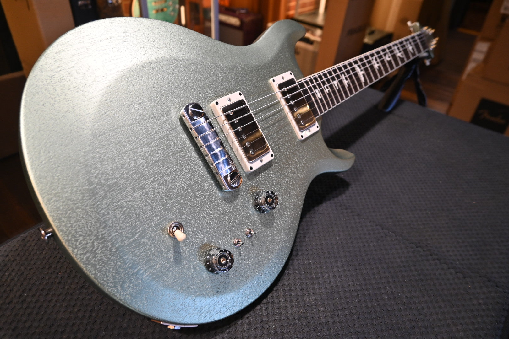 PRS S2 Mira 594 Satin - Mavis Mint Metallic Guitar #4911 - Danville Music