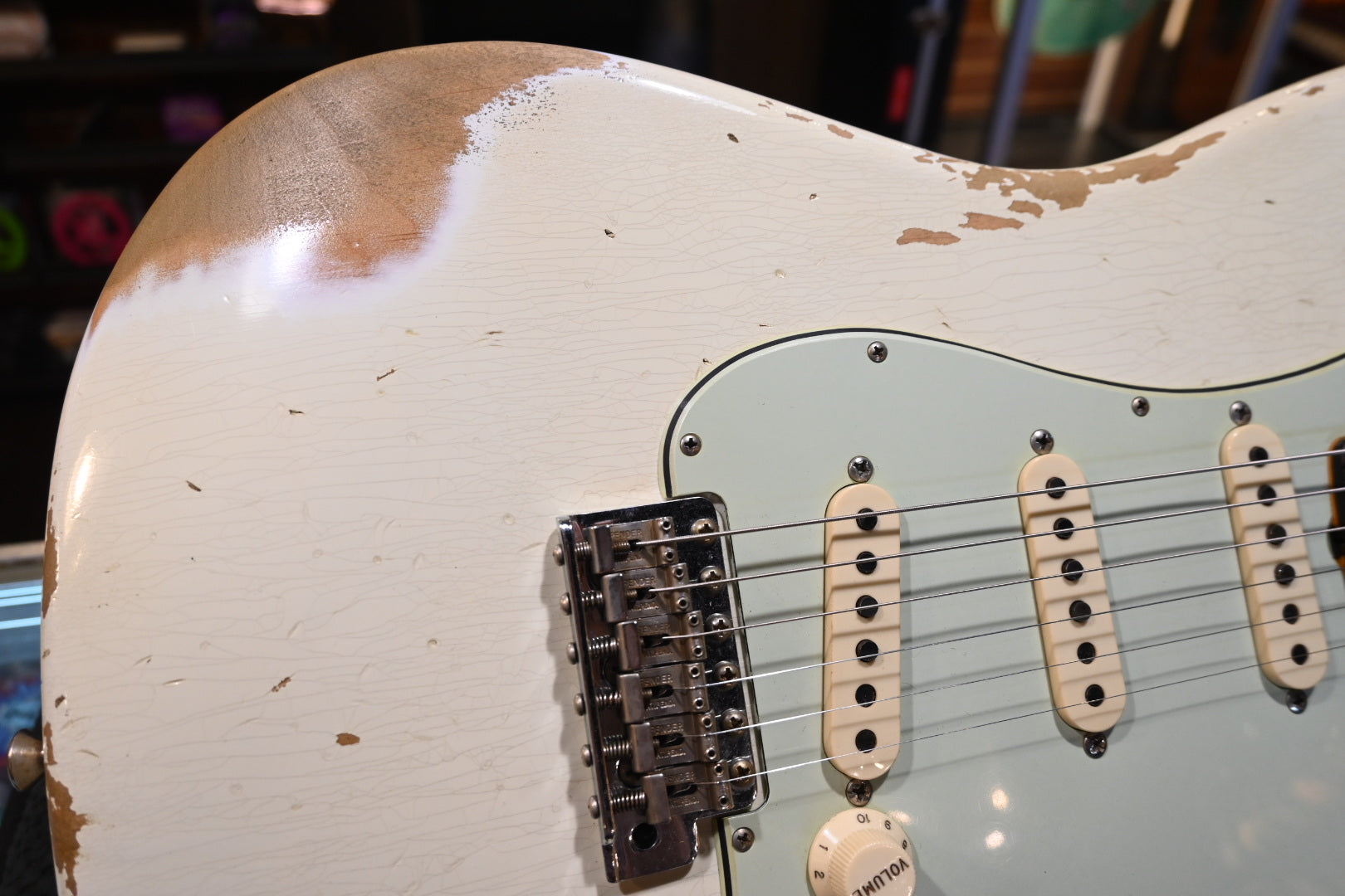 Fender Custom Shop 1959 Stratocaster Heavy Relic 2019 - Aged Olympic White Guitar #3200 - Danville Music