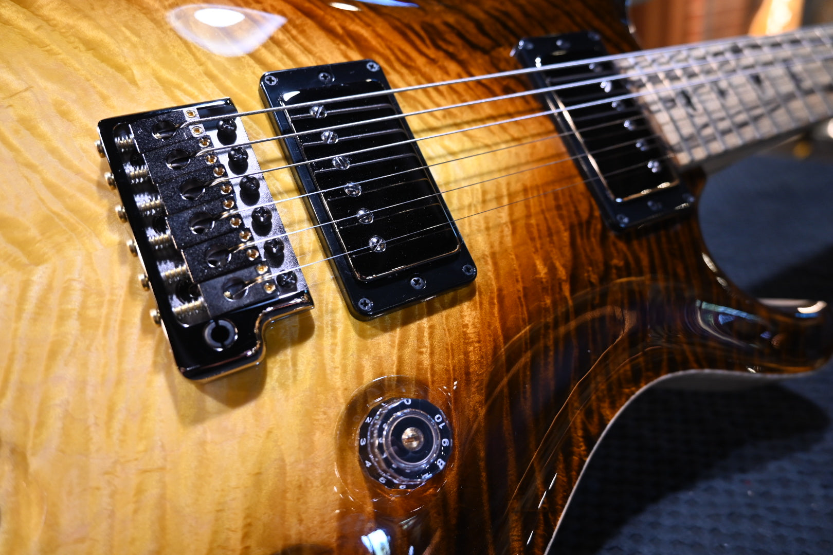 PRS Private Stock DGT Pale Moon Ebony - Sandstorm Dragon’s Breath Guitar #12248 - Danville Music