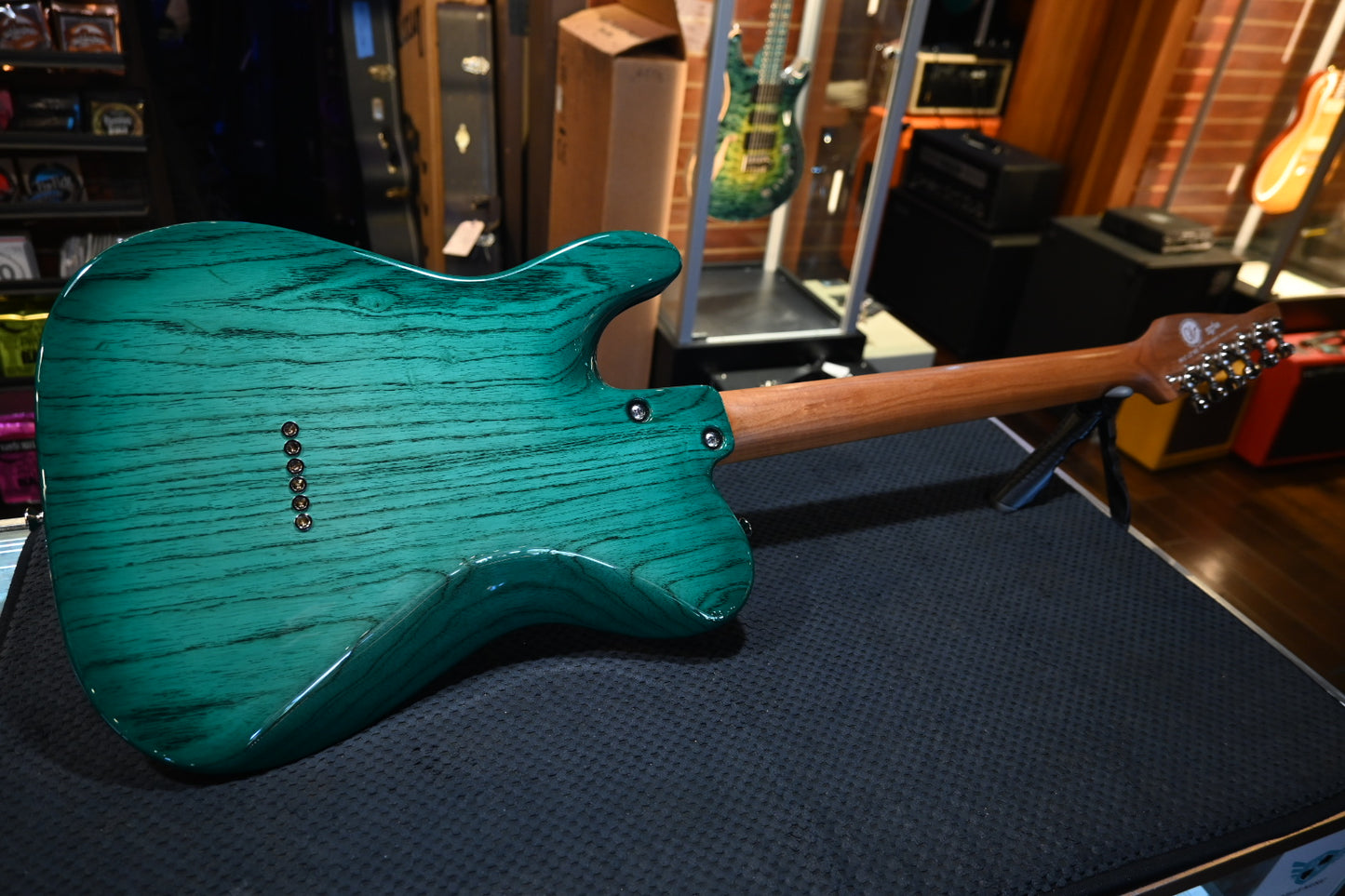 Tom Anderson T Icon - Natural Teal Burst Dark Grain Guitar #724N