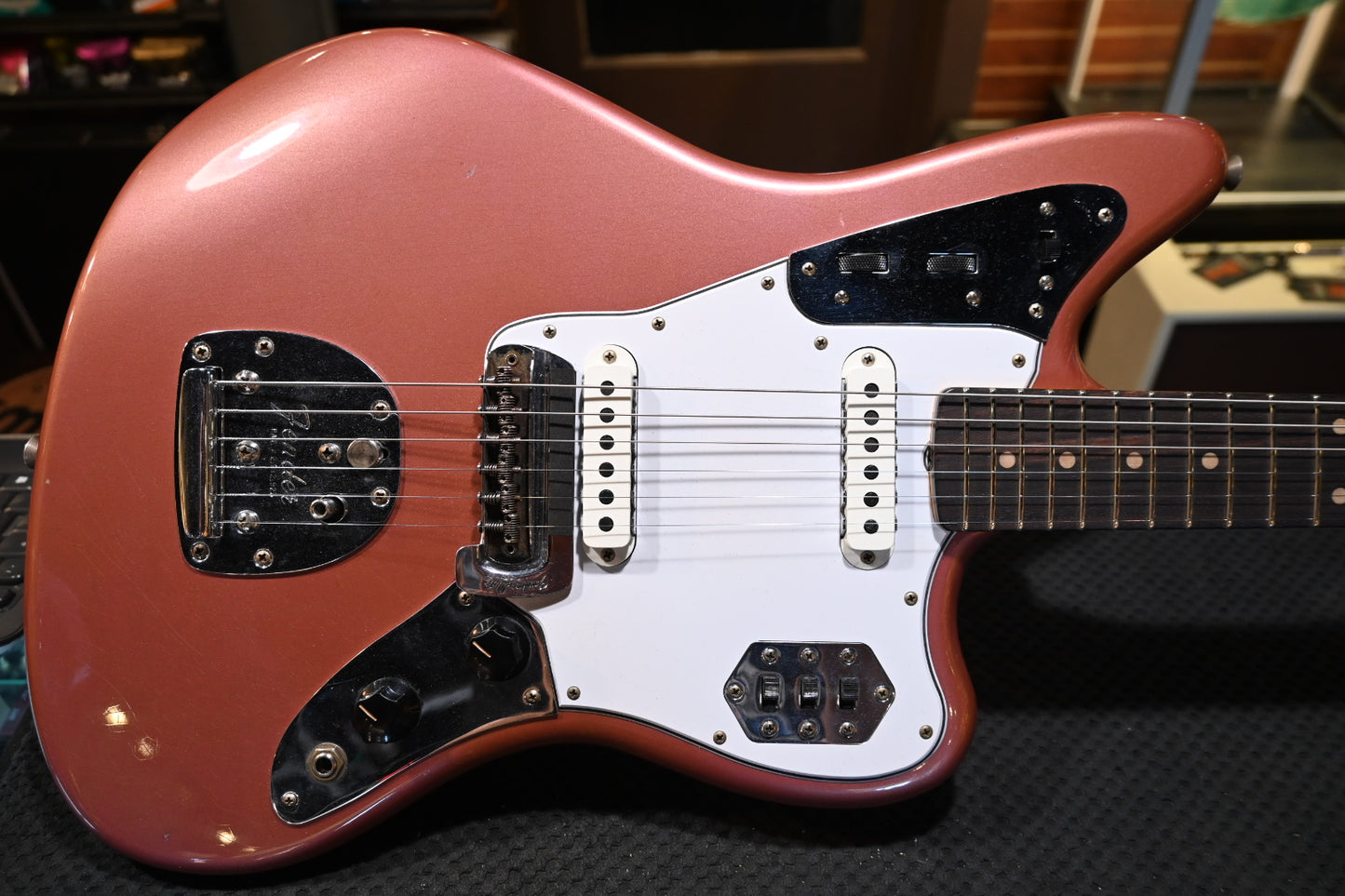 Fender Custom Shop 1963 Jaguar Journeyman - Aged Burgundy Mist Metallic Guitar #9033 - Danville Music