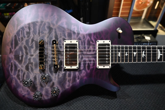 PRS Wood Library S2 McCarty SC 594 Single-Cut Quilt - Faded Gray Black Purple Burst Guitar #8892