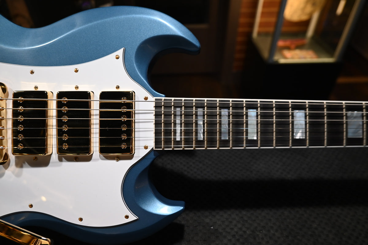 Gibson Custom Shop 1963 Les Paul SG Custom 3-Pickup Bigsby VOS “Hendrix” PSL - Pelham Blue Guitar #1533
