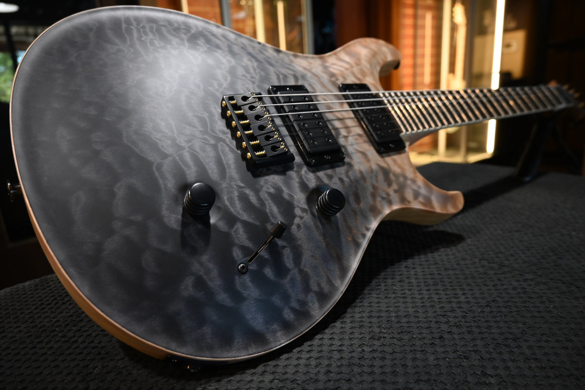 PRS Wood Library Holcomb 10-Top Quilt - Gray Black Fade Guitar #0526
