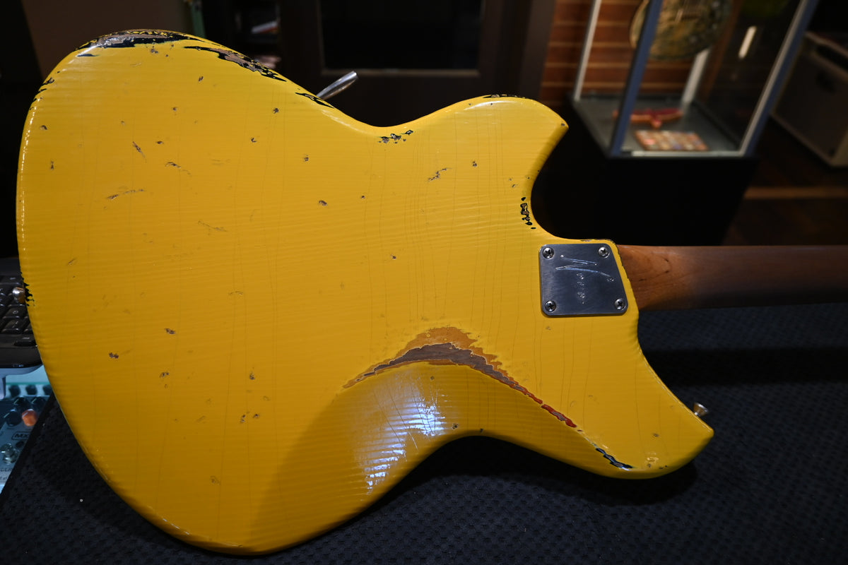 Novo Serus J - Vandalism Yellow over ‘64 3-Tone Burst Guitar #1336