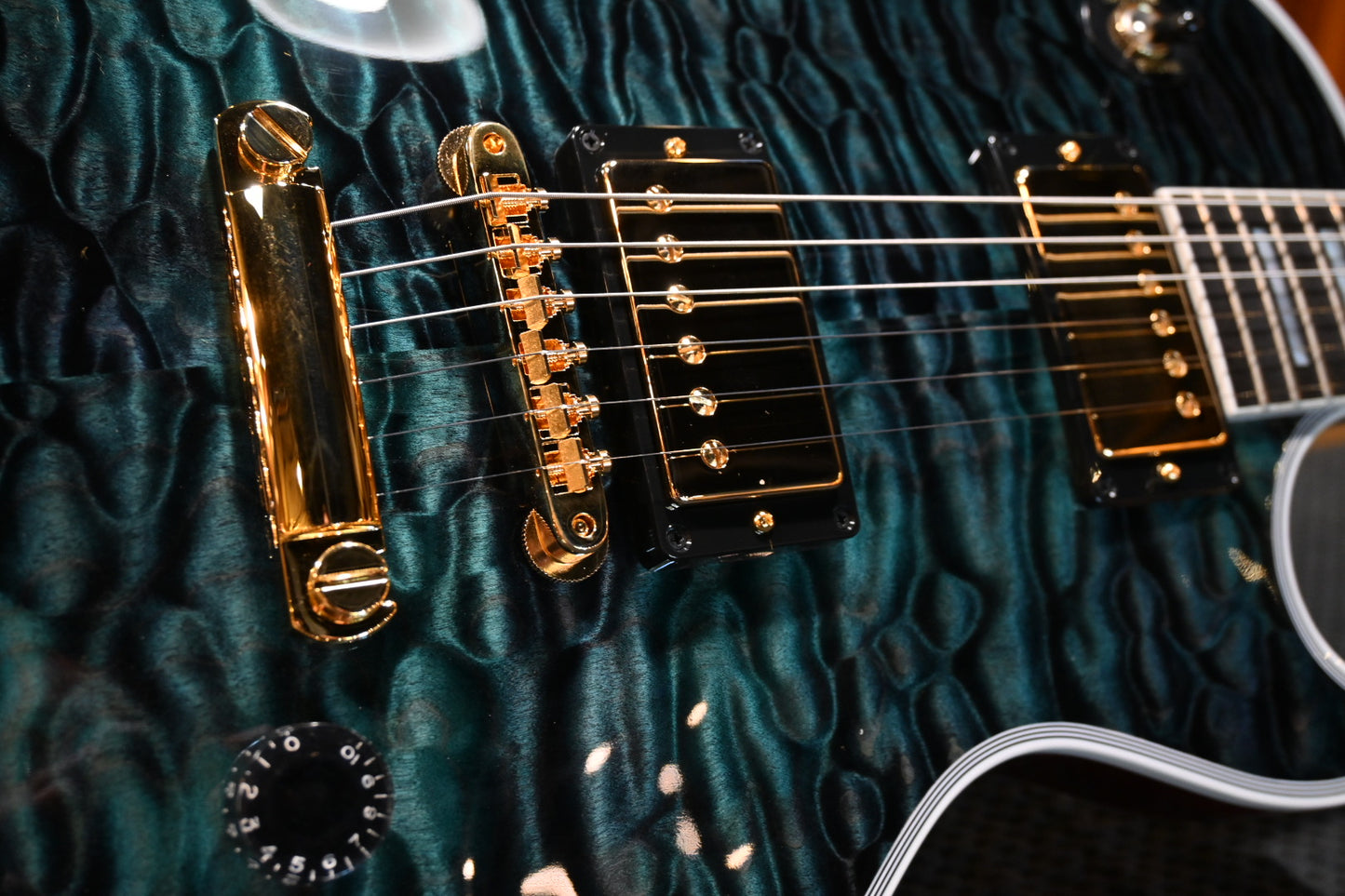 Gibson Custom Shop Les Paul Axcess Custom 5A Quilt PSL - Nordic Blue Guitar #1165