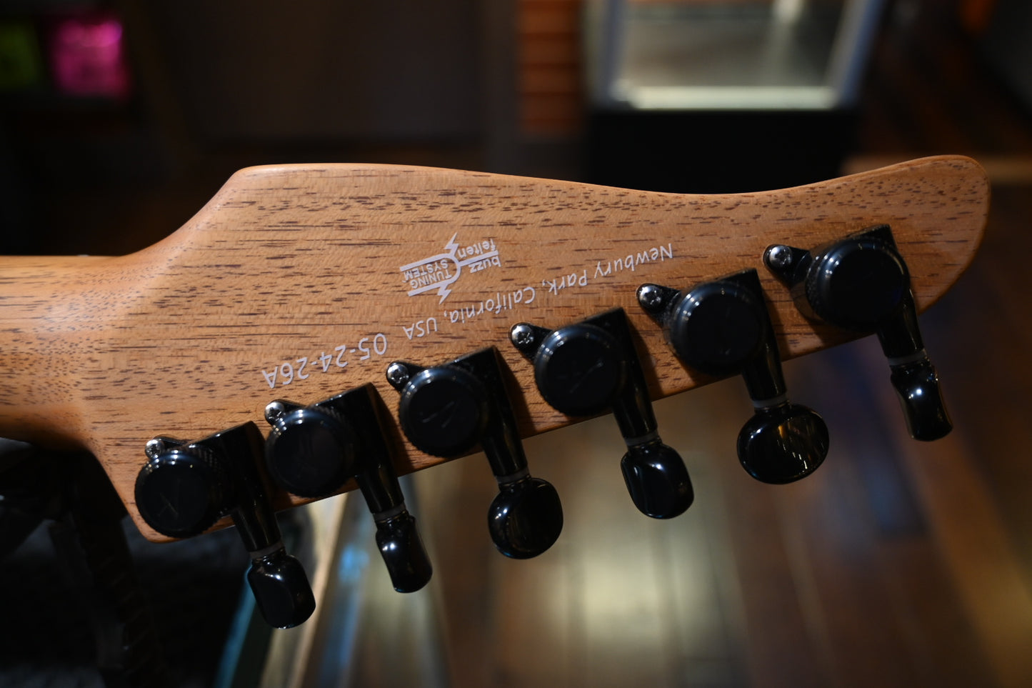 Tom Anderson Raven Superbird Classic Shorty - Satin Black with Green Doghair Guitar #426A