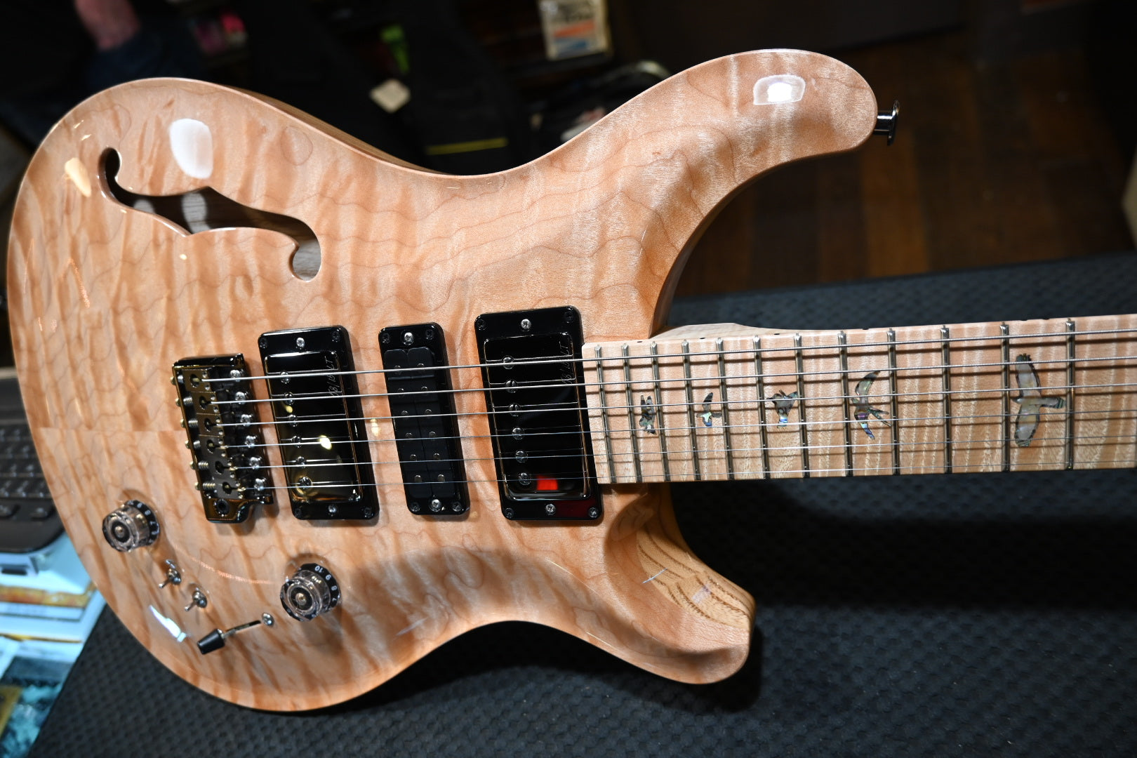 PRS Wood Library Special Semi-Hollow 10-Top 2024 - Natural Guitar #5196 - Danville Music