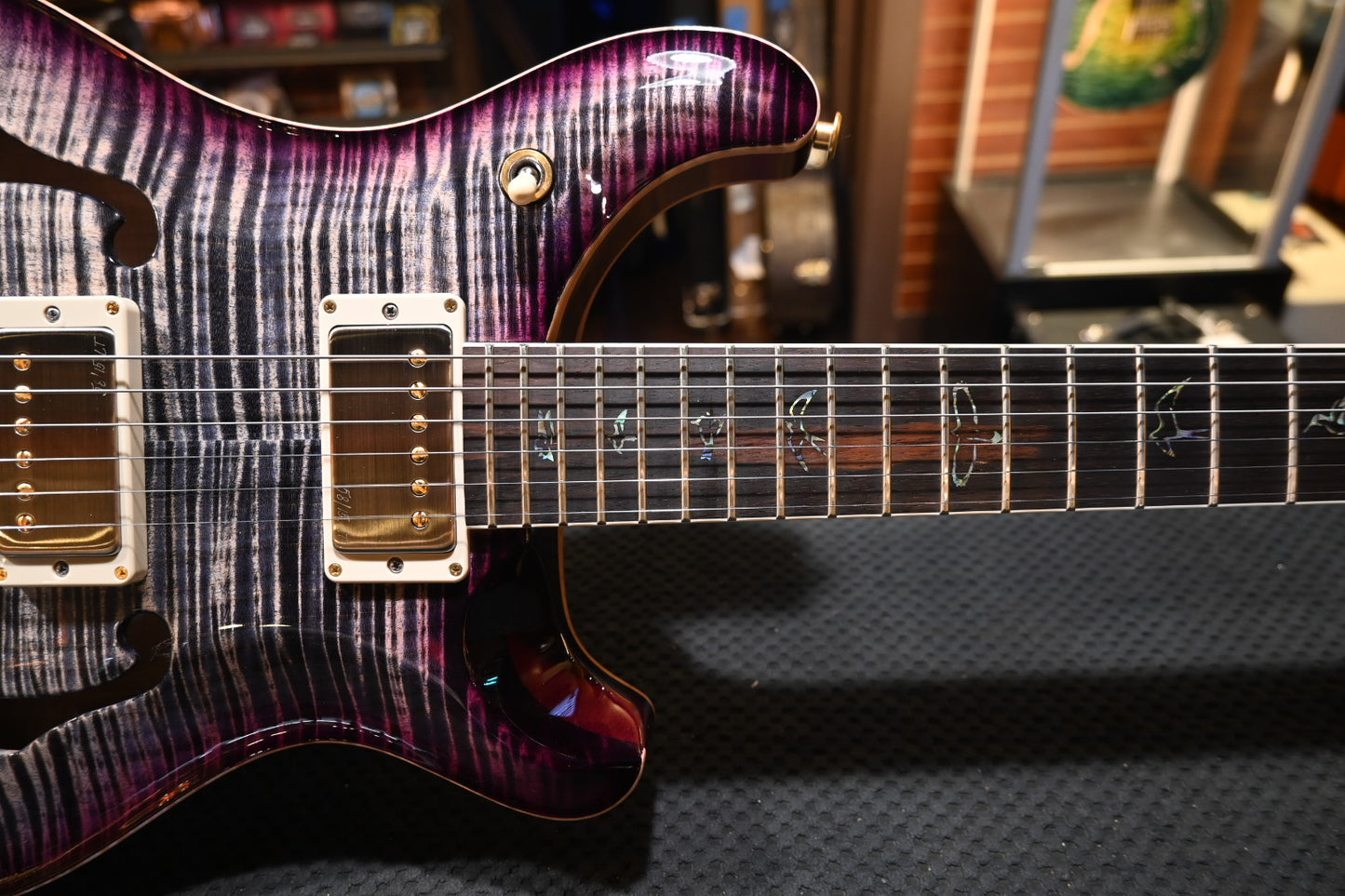 PRS Wood Library McCarty 594 Hollowbody II 10-Top Brazilian Rosewood - Charcoal Purple Burst Guitar #9653