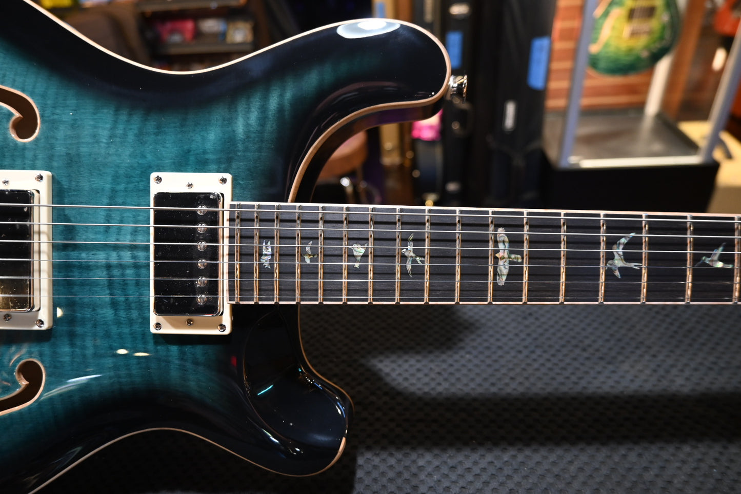 PRS SE Hollowbody II Piezo - Peacock Blue Guitar #1142