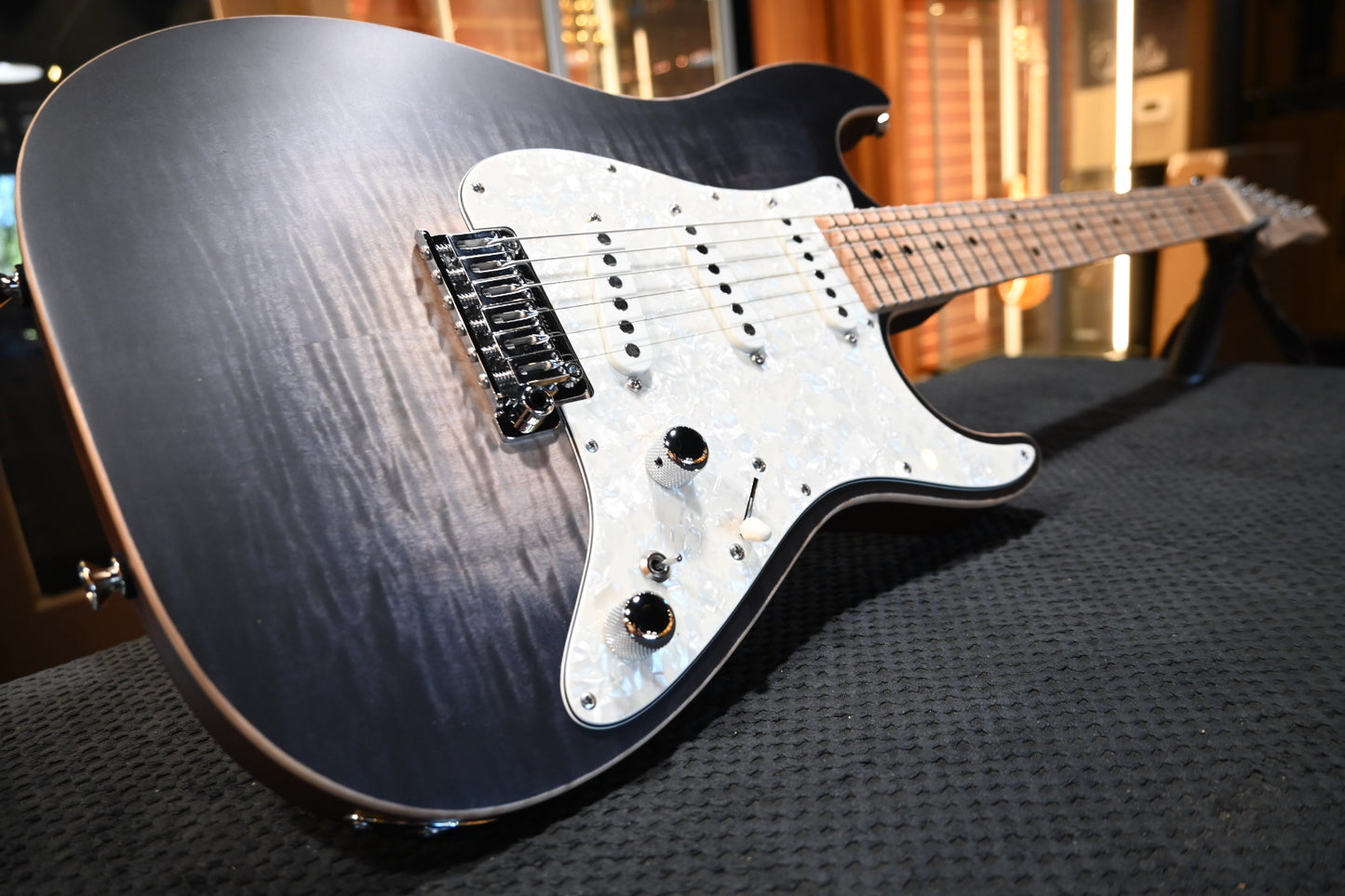 Tom Anderson Drop Top Classic - Satin Super Natural Black Guitar #425P - Danville Music
