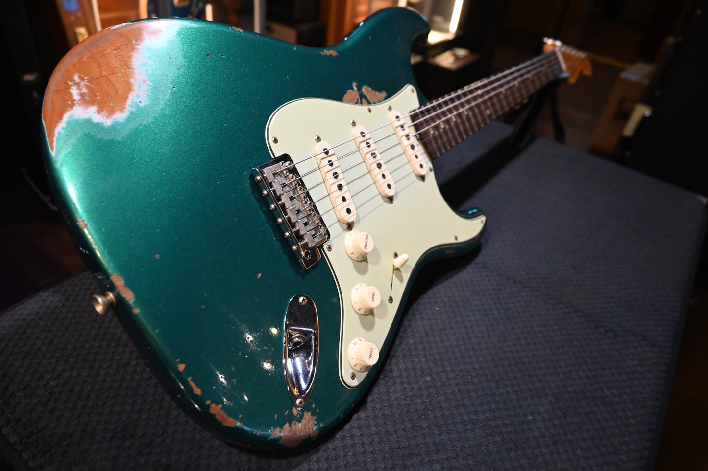 Fender Custom Shop Custom 1959 Stratocaster Heavy Relic - British Racing Green Guitar #3501