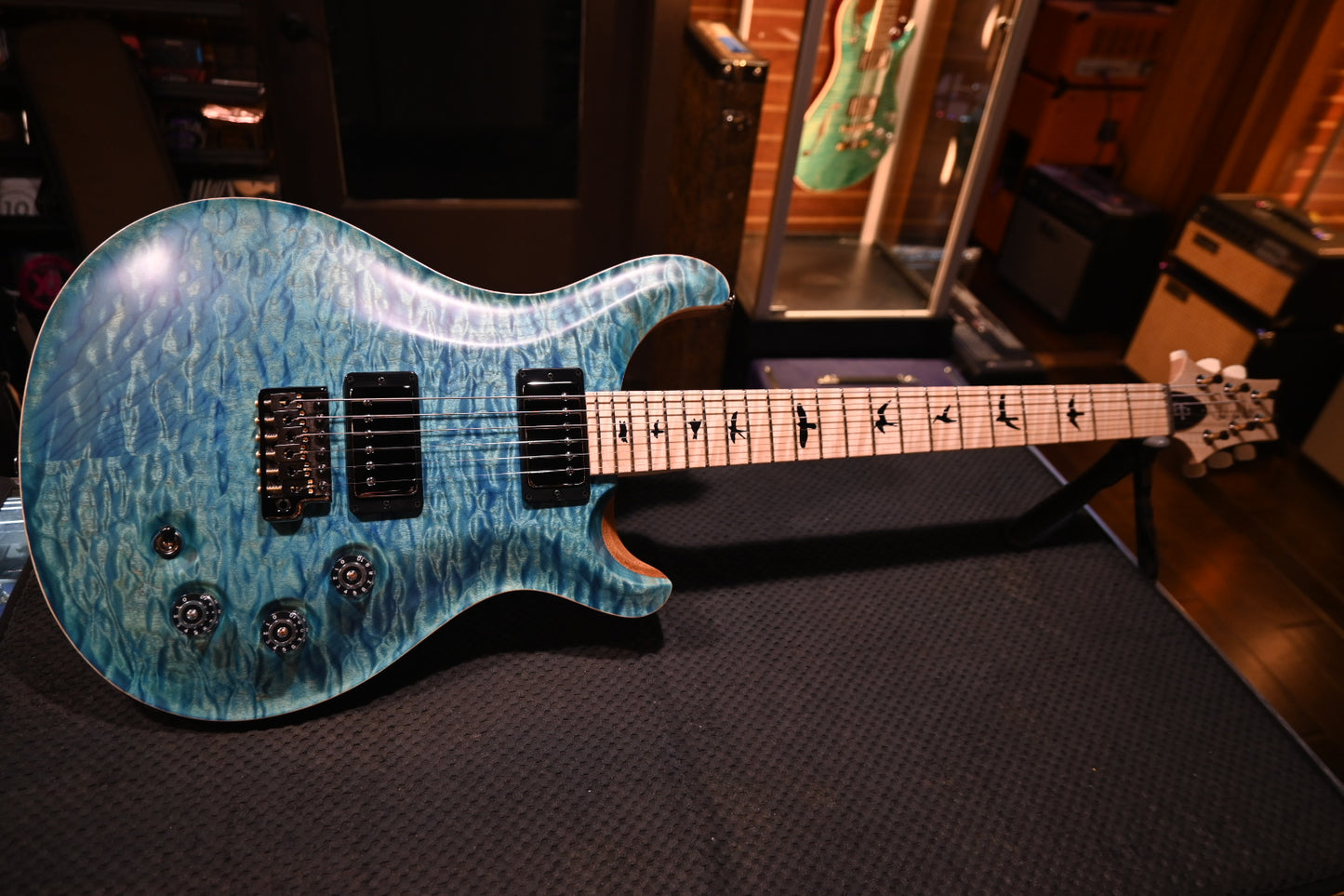 PRS Wood Library DGT 10-Top Quilt - Aquableux Satin Guitar #7758