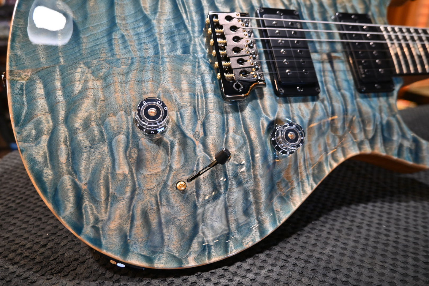 PRS Custom 24 Artist Grade Quilt Top Private Stock Color Limited Edition - Faded Indigo Guitar #5524
