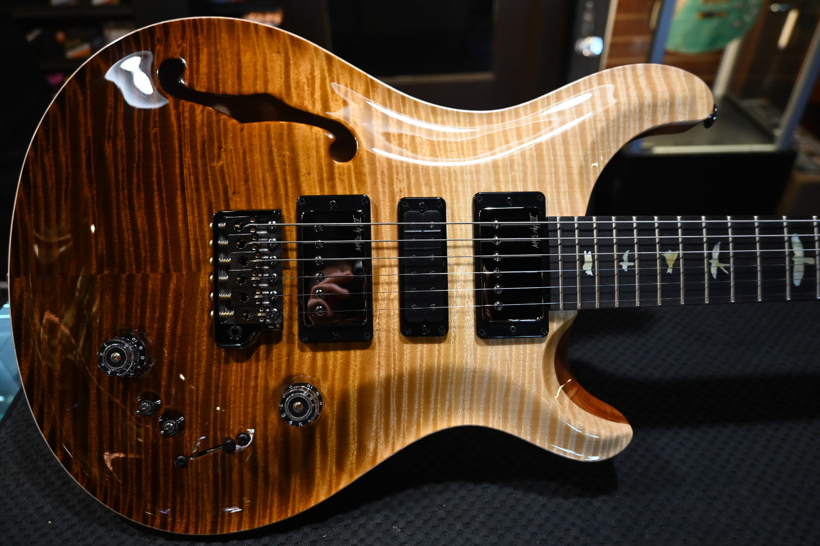 PRS Wood Library Special Semi-Hollo Danville Music 35th Anniversary Artist Top - Sandstorm Fade Guitar #6045 - Danville Music