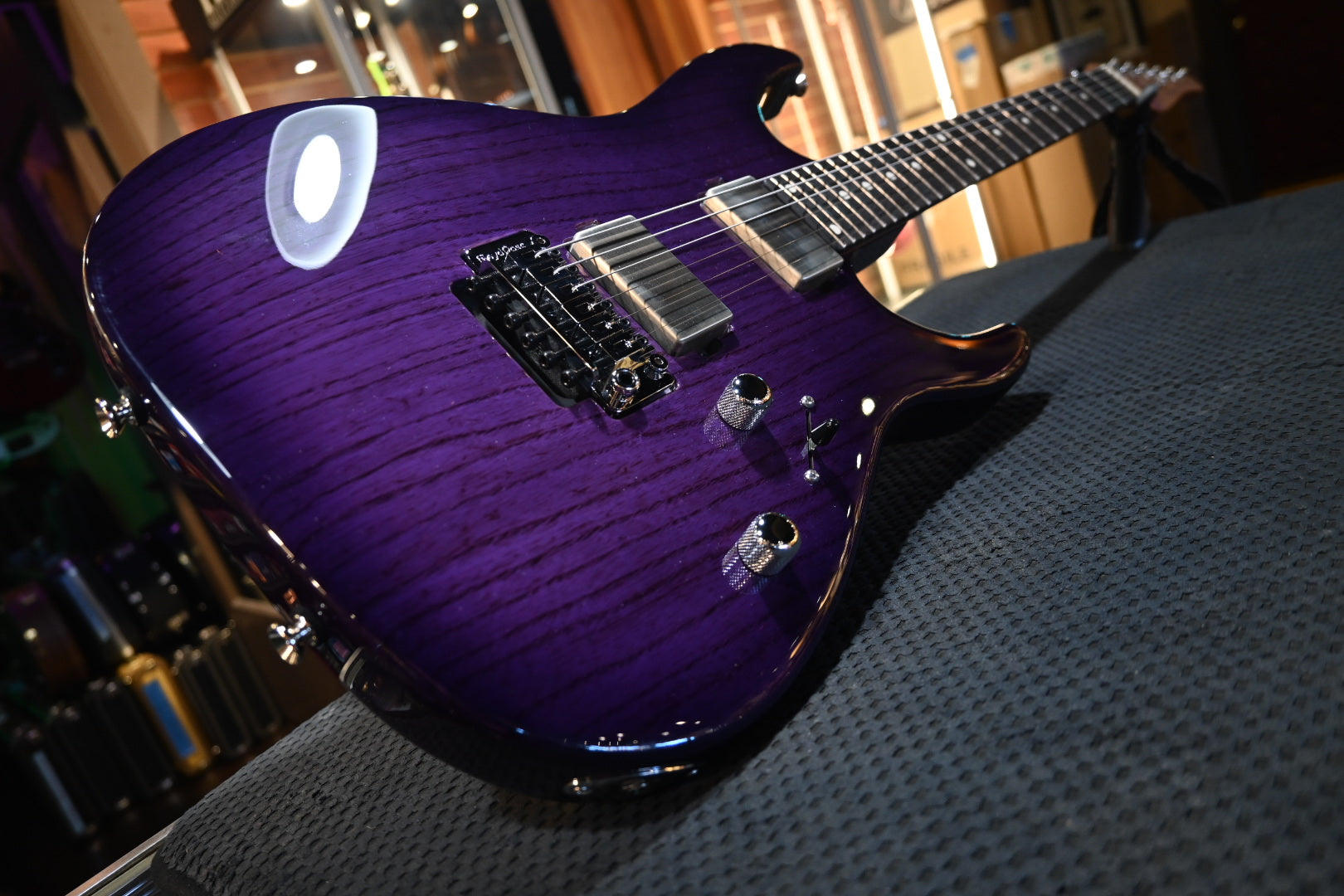 Tom Anderson Angel Player - Natural Purple Burst Dark Grain Guitar #623P - Danville Music