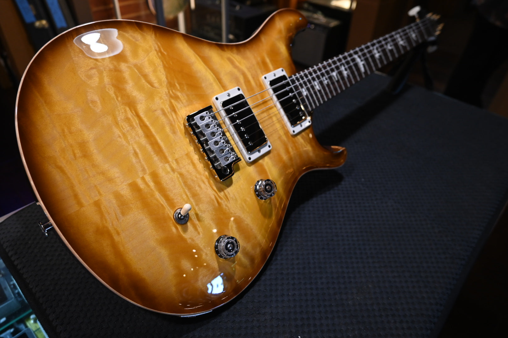 PRS Wood Library CE 24 Quilt - Livingston Lemondrop Guitar #0704 - Danville Music