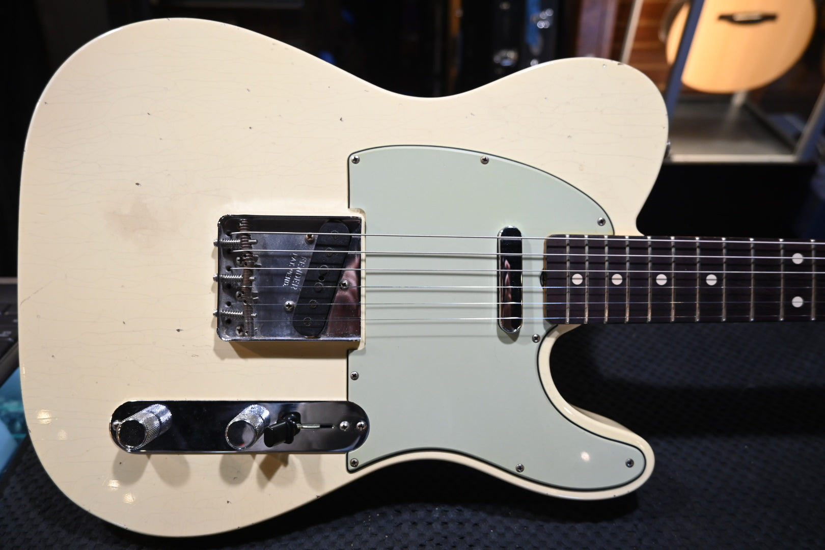 Fender Custom Shop Wildwood 10 1959 Telecaster Journeyman 2023 - Faded Aged Vintage White Guitar #6454 - Danville Music