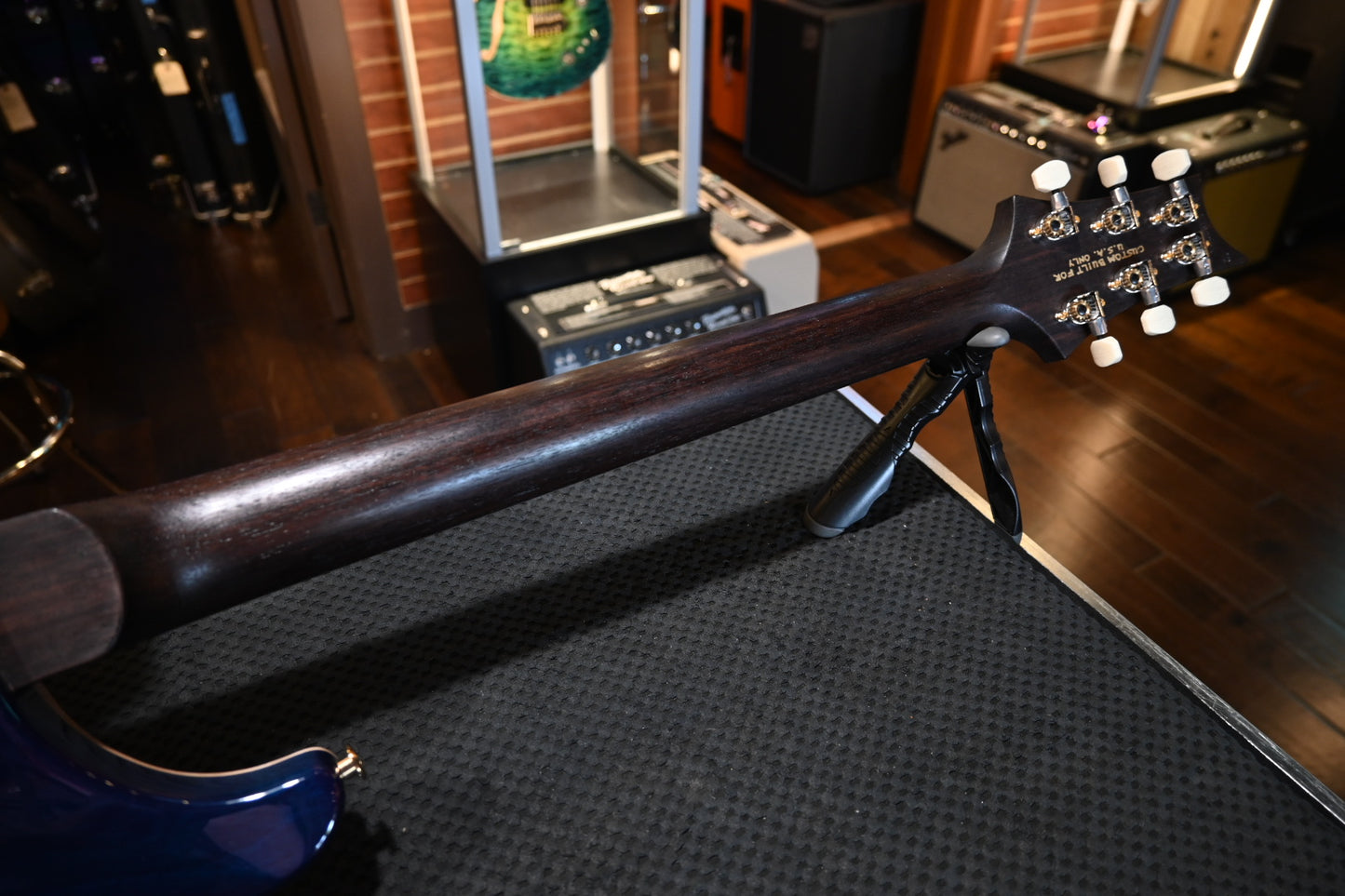 PRS Wood Library DGT 10-Top Quilt Brazilian Rosewood - Charcoal Blue Burst Guitar #0075 - Danville Music
