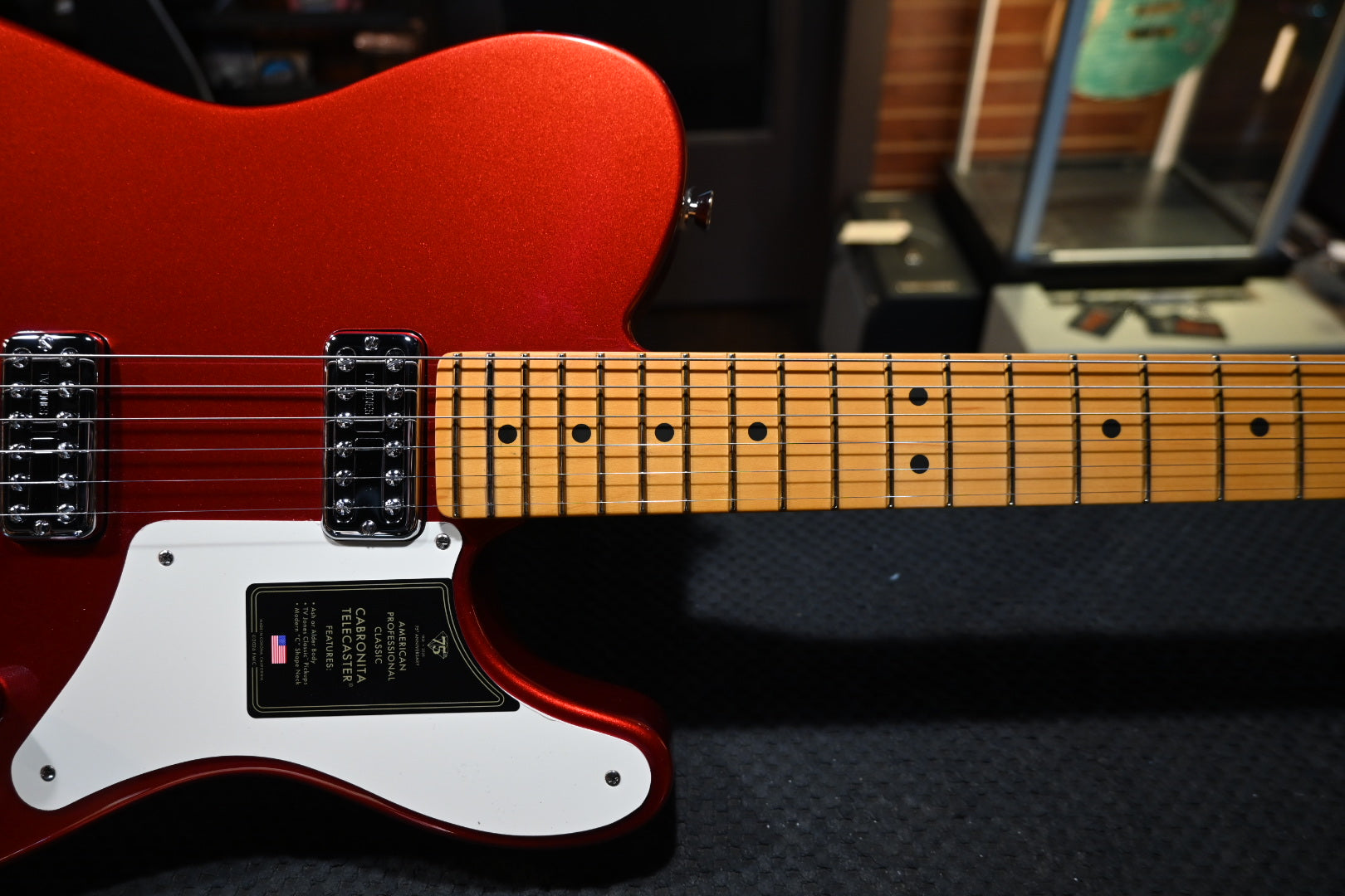 Fender 75th Anniversary American Professional Classic Cabronita Telecaster - Candy Apple Red Guitar #3838 - Danville Music