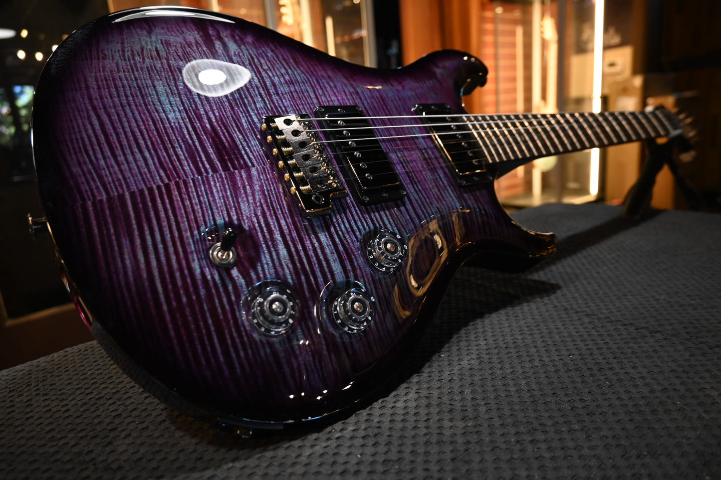 PRS Wood Library DGT 10-Top Ebony - Violet Smokewrap Burst Guitar #2557