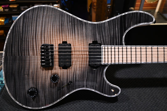 Mayones Regius 6 2022 - Trans Natural Fade Black Burst Guitar #9746