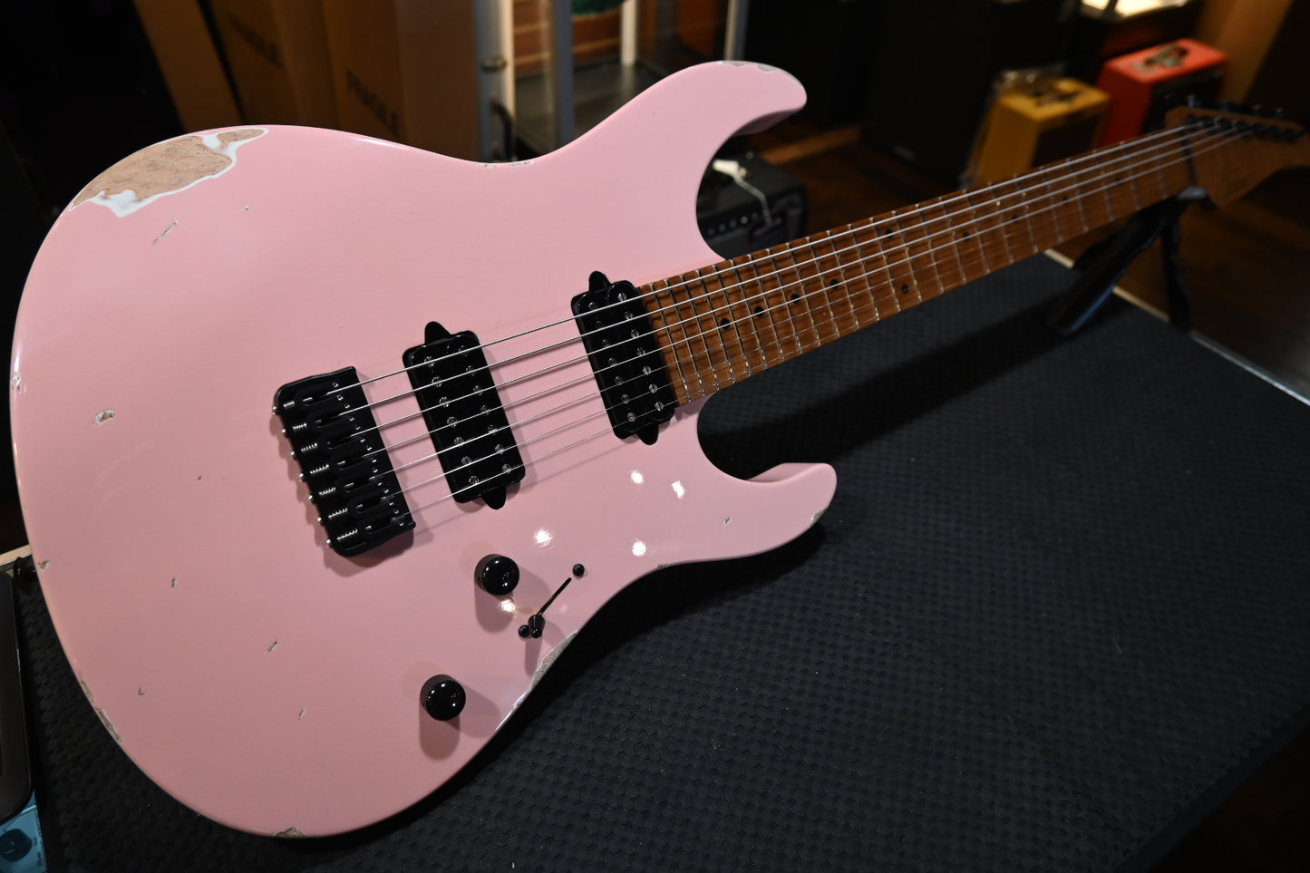 Suhr Custom Modern 7 Antique - Shell Pink Guitar #3351