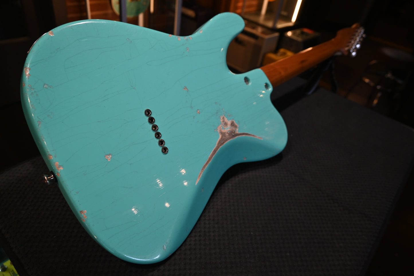 Tom Anderson T Icon In-Distress - Seafoam Green Guitar #725N - Danville Music