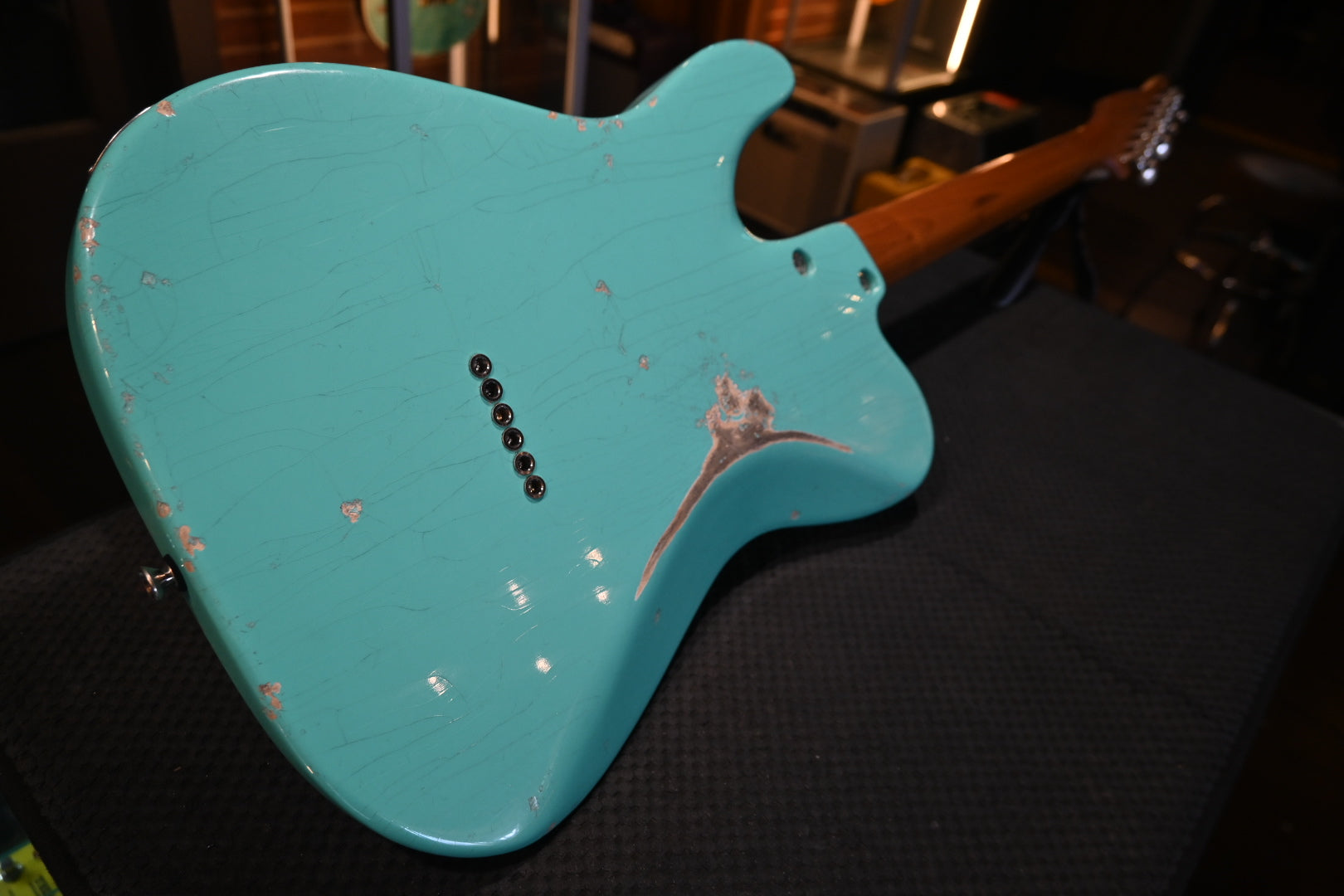 Tom Anderson T Icon In-Distress - Seafoam Green Guitar #725N - Danville Music