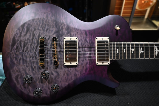 PRS Wood Library S2 McCarty SC 594 Single-Cut Quilt - Faded Gray Black Purple Burst Satin Guitar #9196