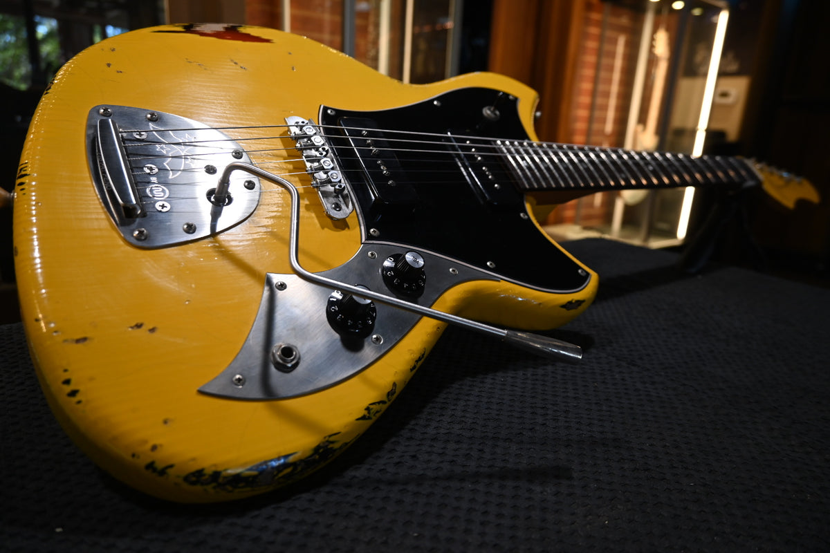 Novo Serus J - Vandalism Yellow over ‘64 3-Tone Burst Guitar #1336
